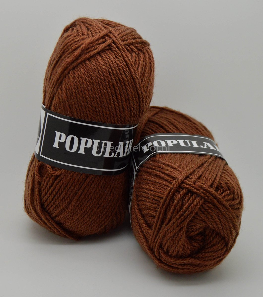 Beijer BV Populair acryl garen - beren bruin (84) - pendikte 3,5 a 4 - 1 bol