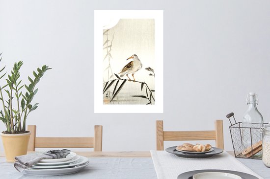 Stickers Stickers muraux - Japon - Vogel - Feuilles - Scandinave - 40x60 cm - Feuille adhésive