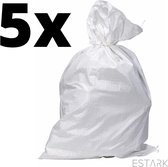 ESTARK® Sac de débris - 5 pièces 65x100 cm sacs de gravats sacs de déchets de construction pierre tissée gravats sac de sable - sac de gravats sac de gravats - big bag - Big bag - sacs 5 pièces