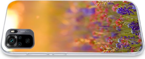 Coque Xiaomi Redmi Note 10 - Fleurs - Or - Soleil - Coque de téléphone en Siliconen