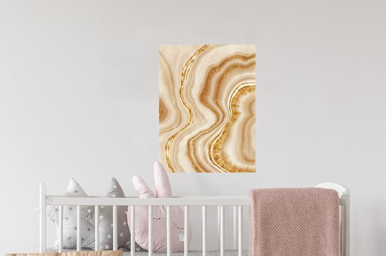 Stickers Stickers muraux - Marbre - Or - Beige - 30x40 cm - Feuille adhésive