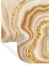 Stickers Stickers muraux - Marbre - Or - Beige - 90x120 cm - Feuille adhésive