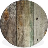 WallCircle - Wandcirkel - Muurcirkel - Hout - Plank - Design - Aluminium - Dibond - ⌀ 90 cm - Binnen en Buiten