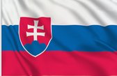 Senvi Printwear - Flag Slovakia - Grote Slovakia vlag - Gemaakt Van 100% Polyester - UV & Weerbestendig - Met Versterkte Mastrand - Messing Ogen - 90x150 CM - Fair Working Conditio