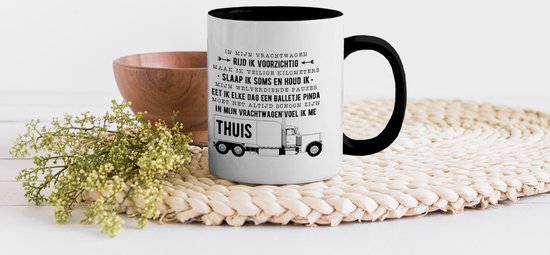 Magic Mug - Photo on Warmth Mugs - Coffee Mug - Proverbes - 'In my truck...' - Quotes - Truck - Magic Mug - Cup - 350 ML - Tea Mug - Sinterklaas decoration - Handout gifts for children - Shoe present Sinterklaas