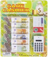 Speelgeld - briefgeld + munten + pinpas + rekenmachine
