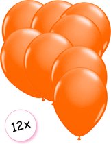 Ballonnen Neon Oranje12 stuks 25 cm