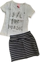 T-Shirt en rok - Set - Love for Music - 116/122