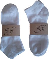 Jicz - Bamboe Sneaker Sokken - Wit - Maat 39-42 - 6 Paar - Enkel Sokken