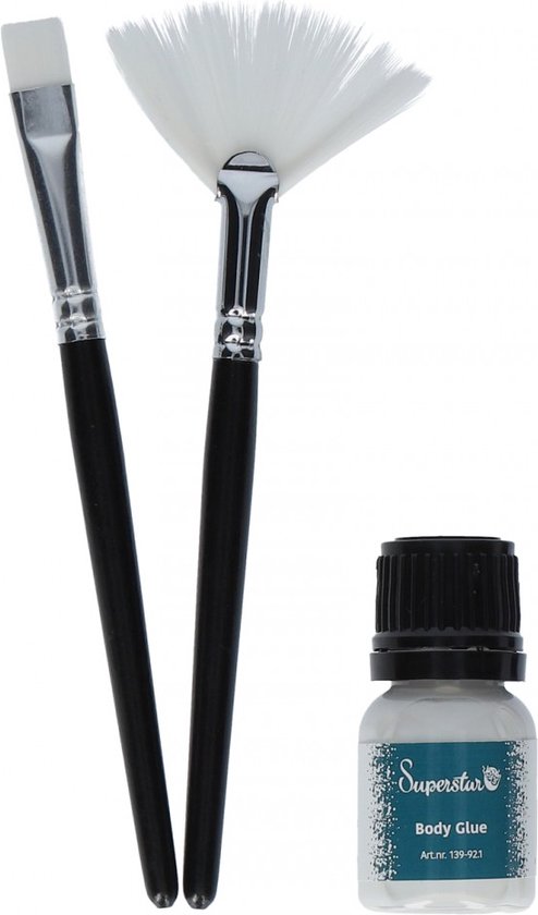 penseel-lijm-set-voor-glitter-tattoo-superstar-bol