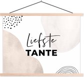 Porte-affiche avec affiche - Affiche scolaire - Proverbes - 'Chère tante' - Citations - Tante - 40x30 cm - Lattes blanches