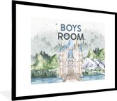 Fotolijst incl. Poster - Quotes - Boys room - Spreuken - Kinderen - Kids - Baby - Jongens - Boys - 80x60 cm - Posterlijst