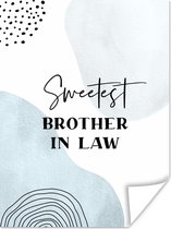 Poster Quote - Broers - Pastel - Brother in law - 90x120 cm