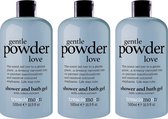 Gel douche Treaclemoon - Gentle Powder Love - Pack économique 3 x 500 ml
