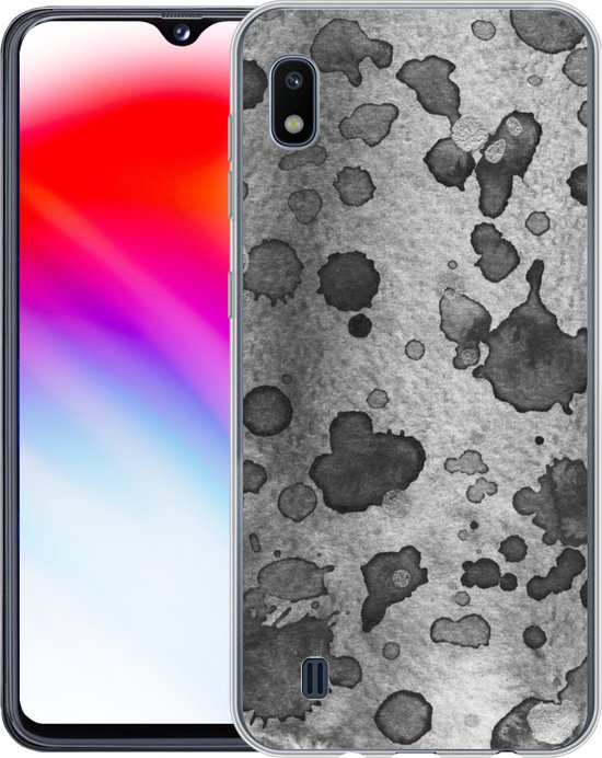 Coque Samsung Galaxy A10 - Peinture - Grijs - Zwart - Étui de téléphone en Siliconen