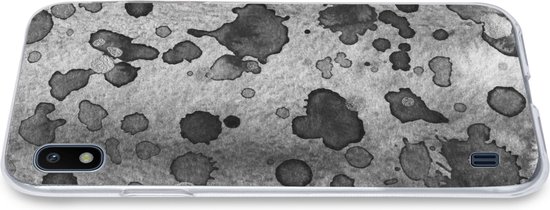 Coque Samsung Galaxy A10 - Peinture - Grijs - Zwart - Étui de téléphone en Siliconen