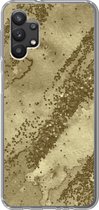 Geschikt voor Samsung Galaxy A32 5G hoesje - Glitter - Goud - Abstract - Siliconen Telefoonhoesje