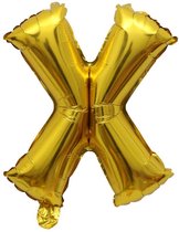 Folieballon / Letterballon Goud  - Letter X - 41cm