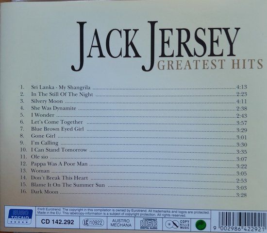 Greatest Hits, Jack Jersey | CD (album) | Muziek | bol.com