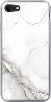 Geschikt voor iPhone 7 hoesje - Marmer print - Wit - Patronen - Siliconen Telefoonhoesje