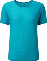 Ronhill Life Wellness SS Tee Dames - sportshirts - blauw/groen - maat M