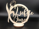 Tekst op Voetstuk - Voor de liefste oma- oma - Woodart - Moederdag - Kado - Liefde - Hout - personaliseren - cadeau - cadeautje - moederliefde