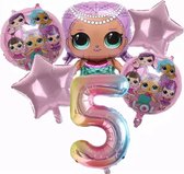 LOL Folieballon verjaardag decoraties voor Surprise pop Nummer 5