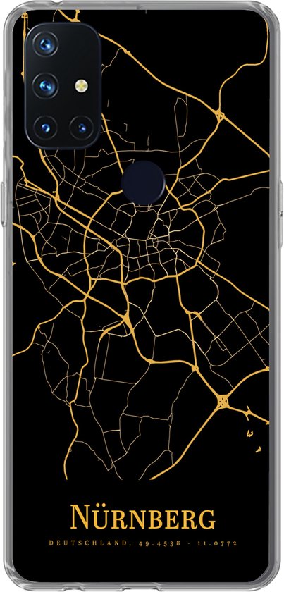 OnePlus Nord N10 5G - Nürnberg - Carte - Or - Coque de téléphone en Siliconen