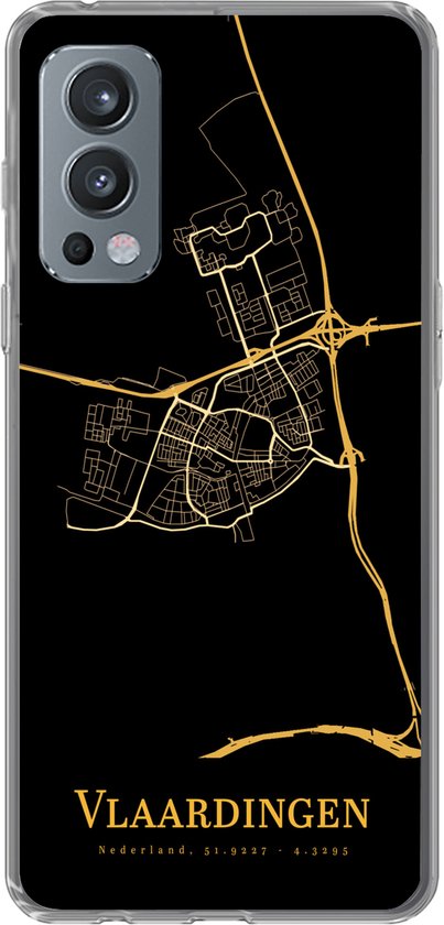 OnePlus Nord 2 5G - Vlaardingen - Carte - Or - Coque de téléphone en Siliconen