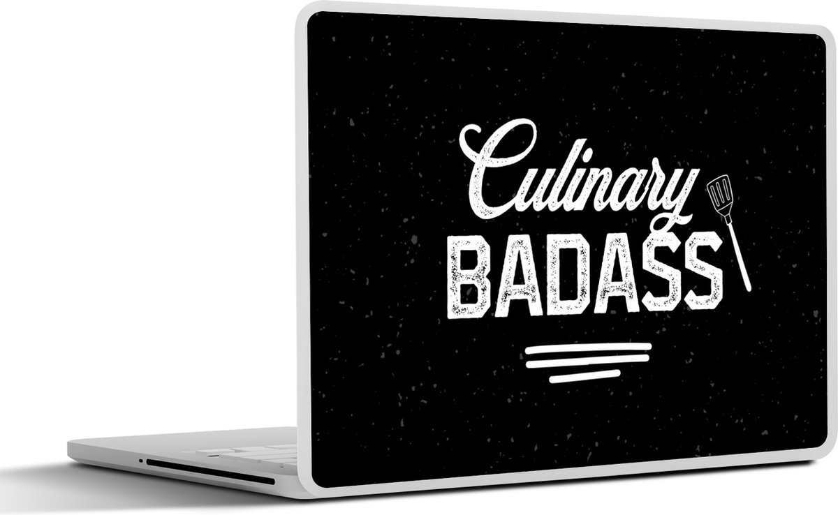 Laptop sticker - 17.3 inch - Quote - Chef - Koken - Frituren - BBQ - Barbecue - Bakken - Spreuken - 40x30cm - Laptopstickers - Laptop skin - Cover