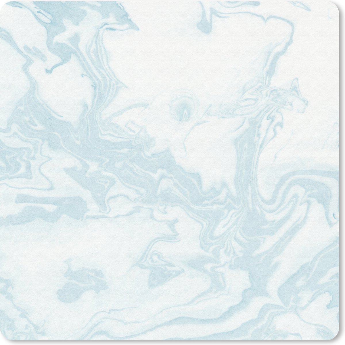 Muismat 30x30 cm - Mousepad Marmer - Wit - Patroon - Muismatten