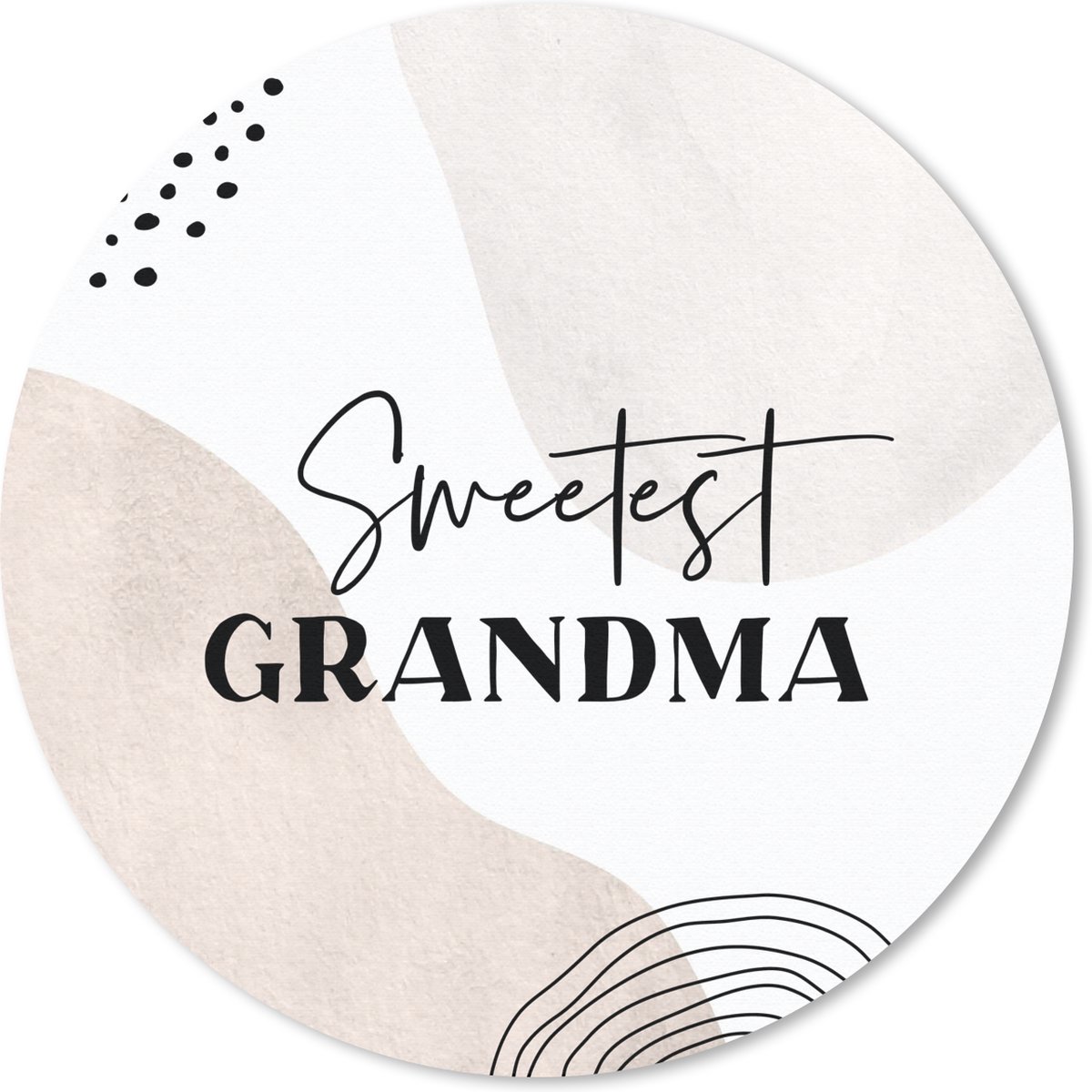 Muismat rond 40x40 cm - Mousepad Quote - Oma - Liefde - Grandma - Ronde muismatten