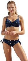No Gossip Bustier Bikiniset Marineblauw, Wit Stippenpatroon Pluse Size met borstkussen MULTICOLOR 42