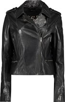 DNR Jas Leather Jacket 57469 Black 999 Dames Maat - 44