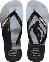 Havaianas Hype Mens Slippers - Black/Black/White/White - Maat 45/46