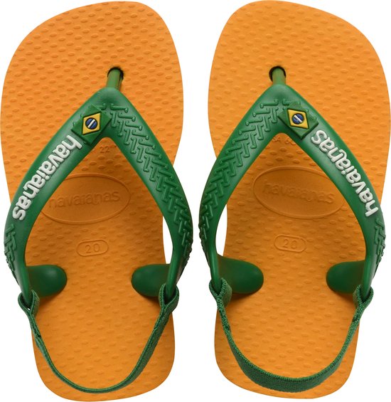 Havaianas Baby Brasil Logo Unisex Slippers - Orange Citrus - 19/20 | bol.com