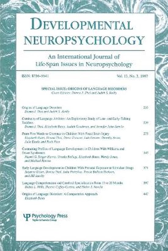 Origins of Language Disorders - cover
