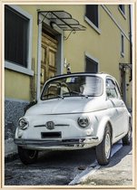 Poster Met Metaal Gouden Lijst - Witte Abarth Poster