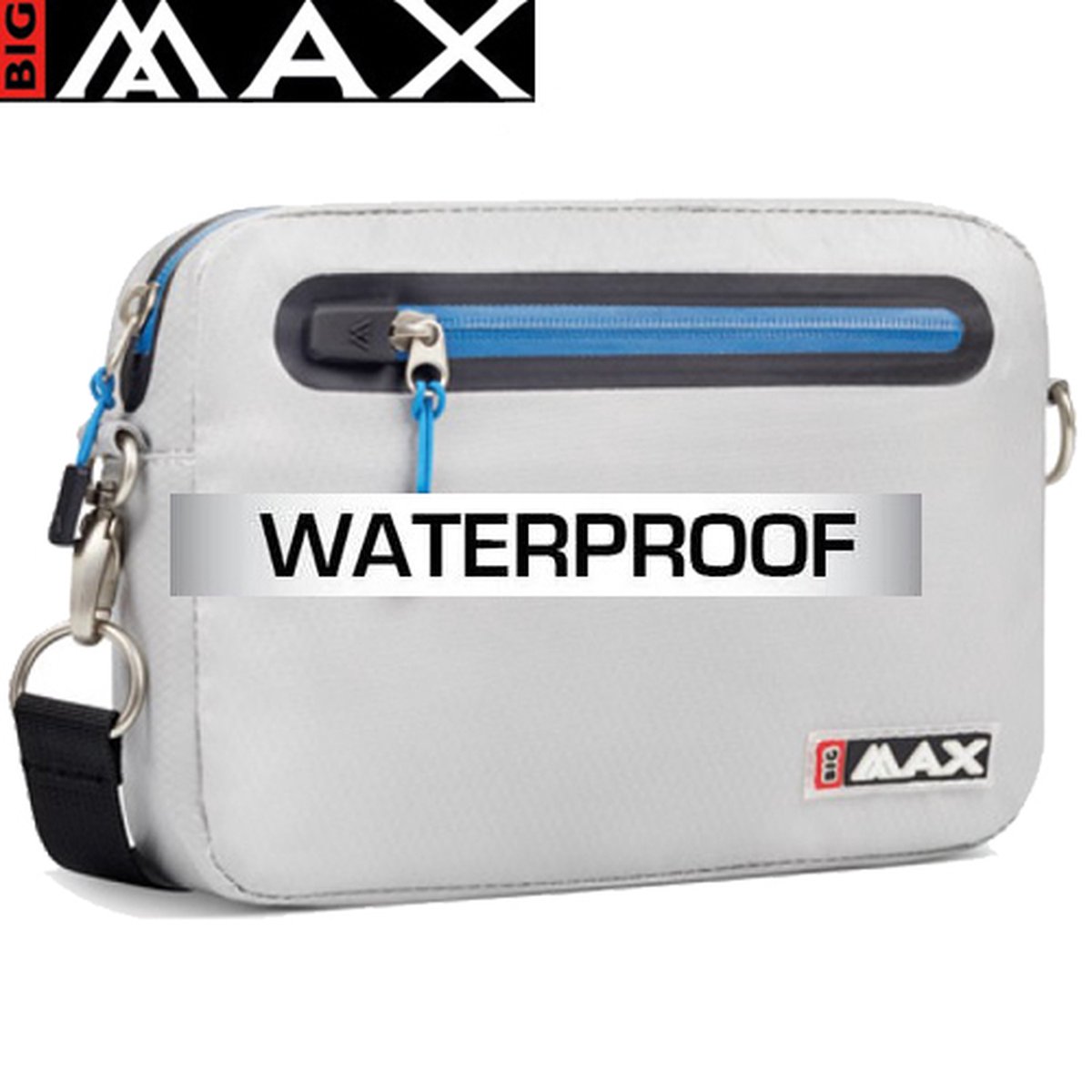 Big Max Aqua Value Bag - Waterproof Handtasje, zilver/blauw