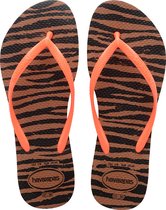 Havaianas Slim Animals Dames Slippers  - Naranja Escuro/Naranja - Maat 35/36