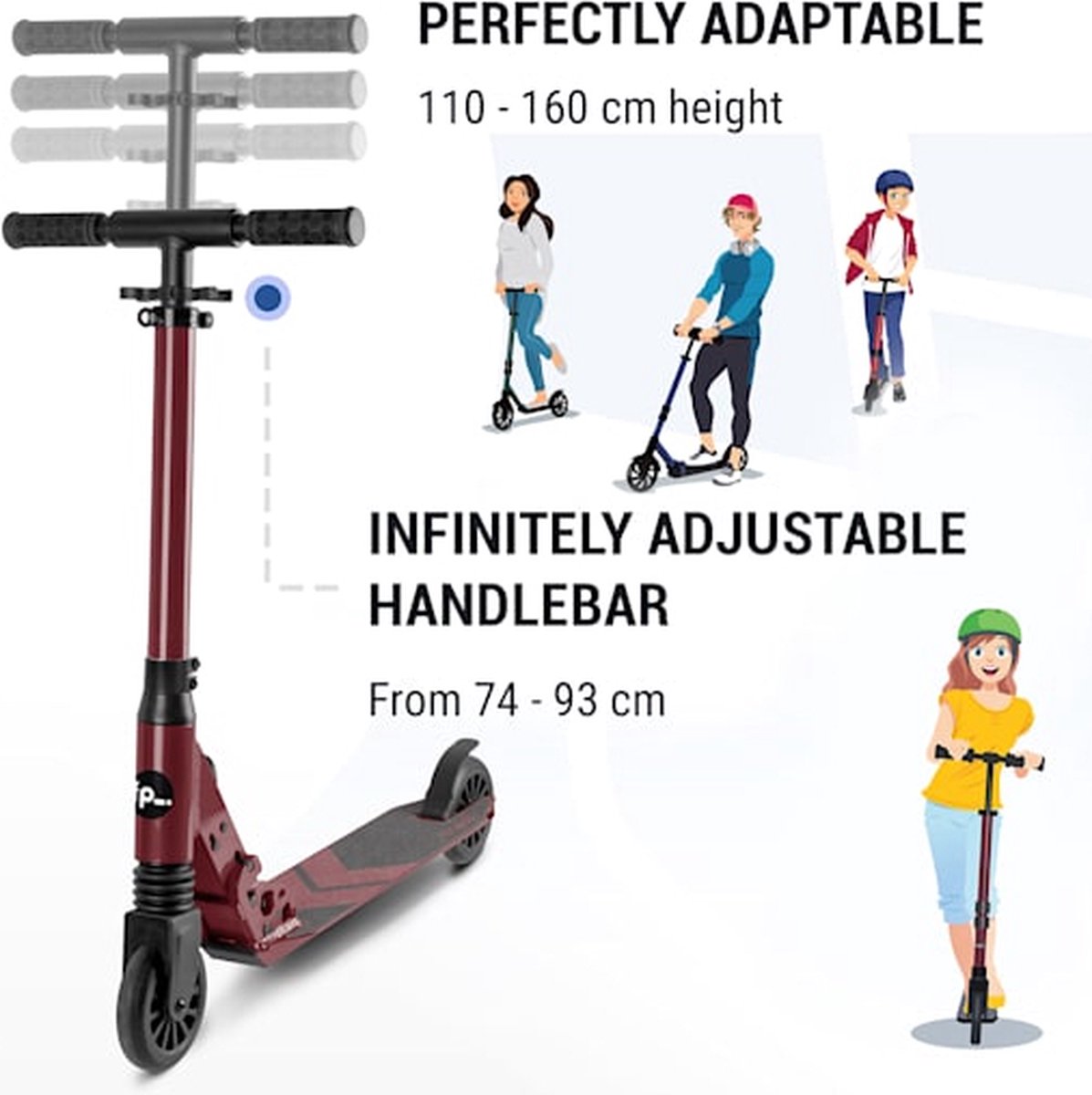 fun pro Three, superstille en stabiele step voor kinderen en tieners, van 6 tot 18 jaar, ABEC9 lagers, 120mm led wielen… - Brommobiel kopen fun pro Three, superstille en stabiele step voor kinderen en tieners, van 6 tot 18 jaar, ABEC9 lagers, 120mm led wielen… - Brommobiel kopen