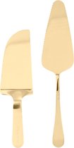 House of Husk® Taartschep Set met Snijrand - Goud- Taartsnijder - Taartmes - Cakesnijder - 2 Stuks
