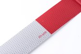 Reflector rood - 5x30cm - rood/wit - stickers voor goede zichtbaarheid in het verkeer - 2 stuks