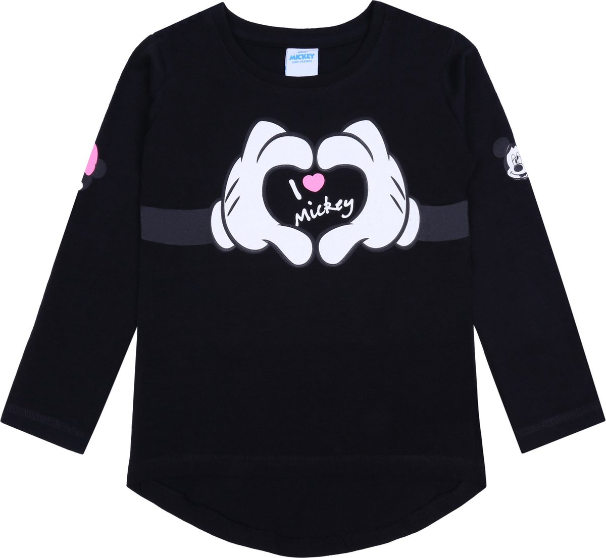 Zwart shirt met lange mouwen - DISNEY Minnie Mouse / 128 cm