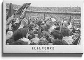 Walljar - Feyenoord kampioen '71 - Muurdecoratie - Feyenoord Voetbal - Feyenoord Artikelen - Rotterdam - Feyenoord Poster - Voetbal - Feyenoord elftal - De Kuip - Rotterdam Poster - Feyenoord Supporters - Canvas schilderij