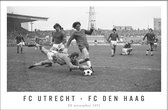 Walljar - FC Utrecht - FC Den Haag '71 - Zwart wit poster