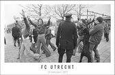 Walljar - FC Utrecht supporters '77 - Zwart wit poster met lijst