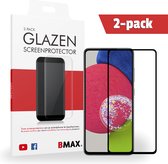 2-pack BMAX Samsung Galaxy A52S Screenprotector - Full Cover gehard glas - Beschermglas - Tempered Glass - Glasplaatje - Zwart