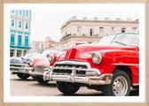 Poster Met Eiken Lijst - Havana Auto's Poster