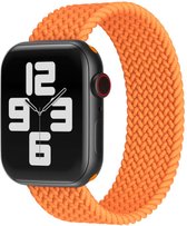 Smartphonica Gevlochten bandje voor Apple Watch 38/40/41 mm - Oranje / Lengte: L / Nylon